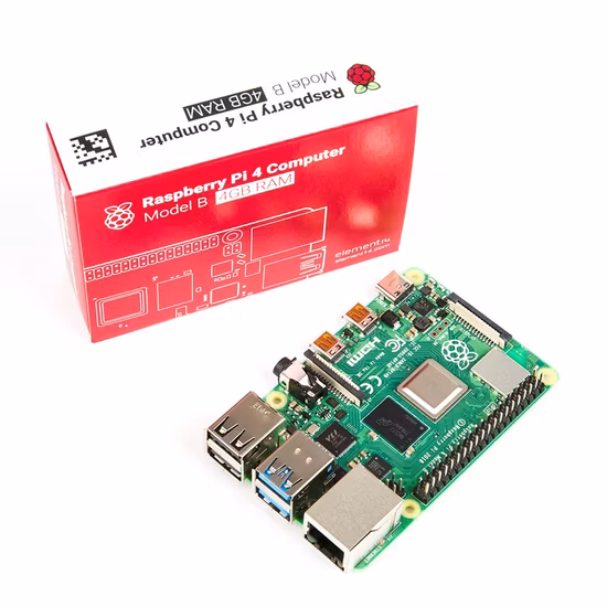 4GB E14 Version Raspberry Pi 4 Model 4b Bcm2711 Quad-Core Cortex-A72 1.5GHz with Dual Band WiFi Bluetooth