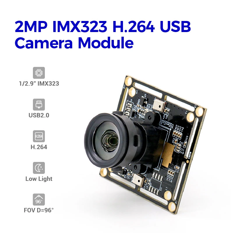 Factory Customized 3.6mm Lens 1080P Full HD Imx323 Low Light USB2.0 Camera Module for Robot ATM Machine